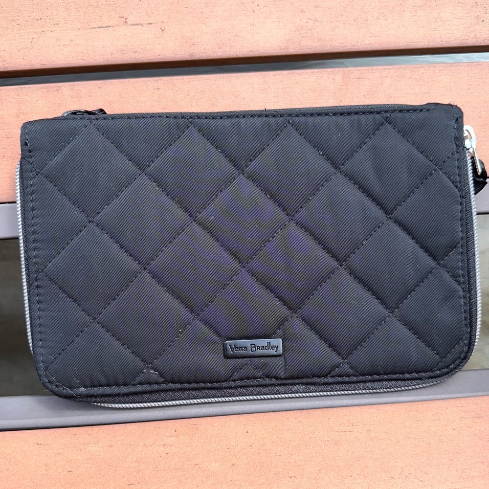 Vera Bradley Black RFID Travel Wallet in Performance Twill - Picture 6 of 6